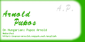 arnold pupos business card